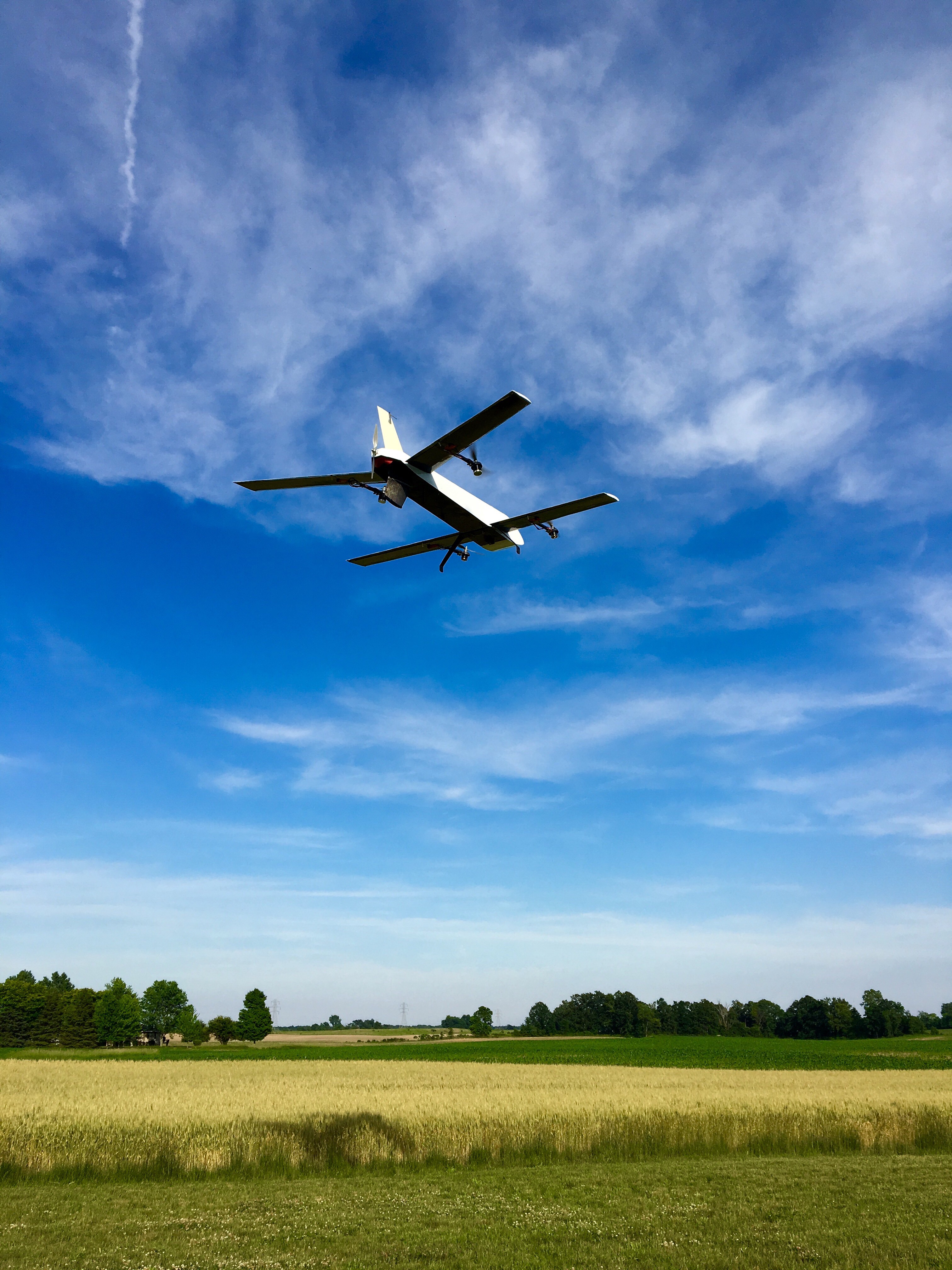 Vayu X5 VTOL drone in flight