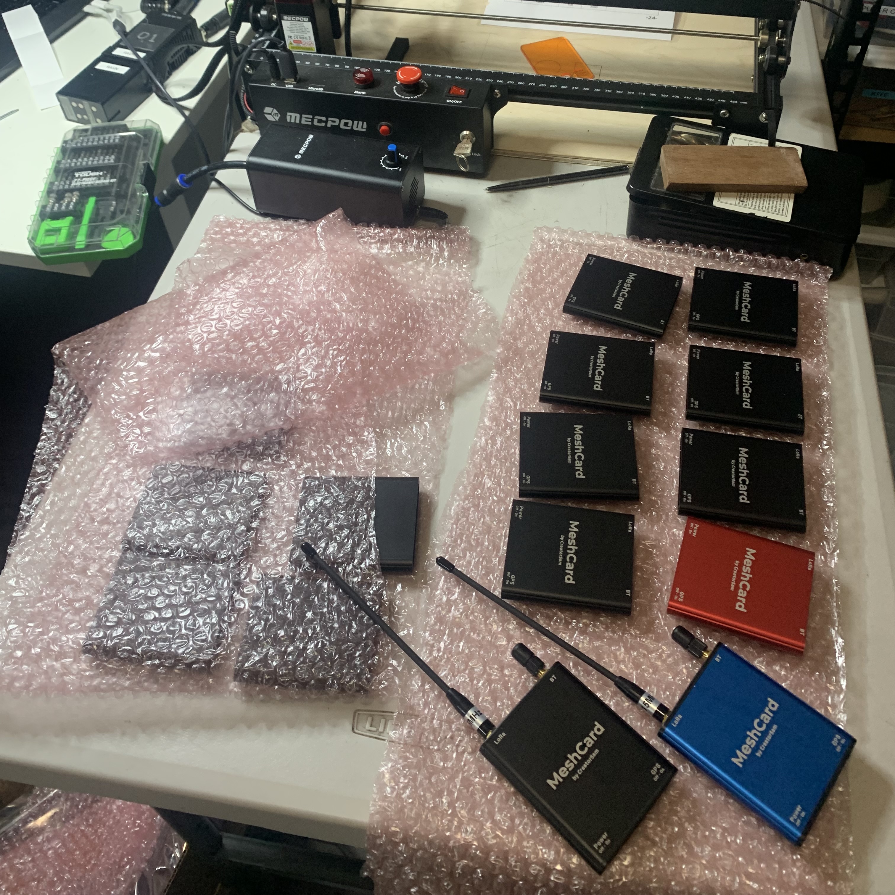 MeshCard fabrication rigs